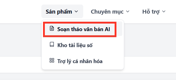 Soạn văn bản AI trên hanhchinh.ai.vn