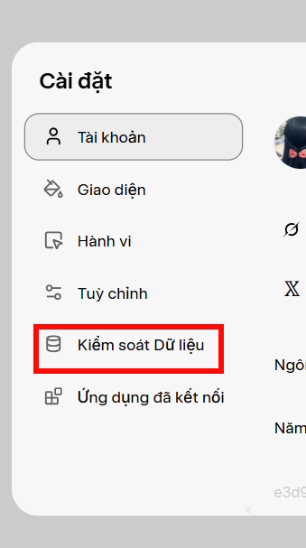 Kiểm soát dữ liệu Grok