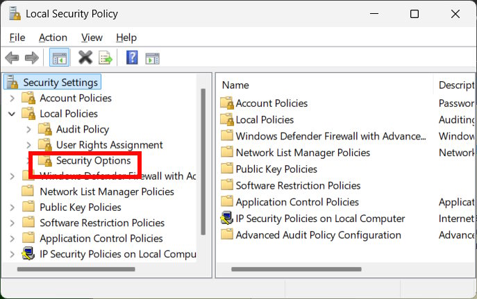 Local Security Policy