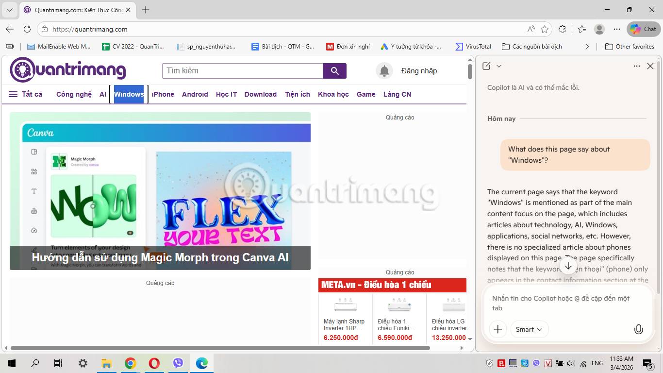 Gợi ý Copilot trả lời truy vấn