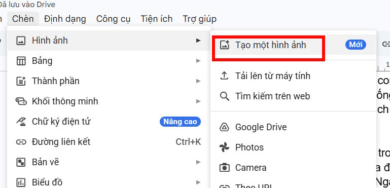 Tạo ảnh Gemni