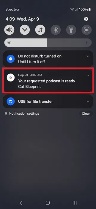 Truy cập podcast trong Copilot.