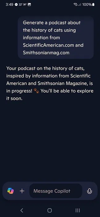 Thêm nguồn ưa thích vào Copilot Podcasts.