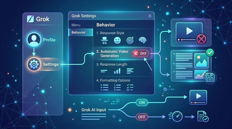 tắt tự động tạo video grok