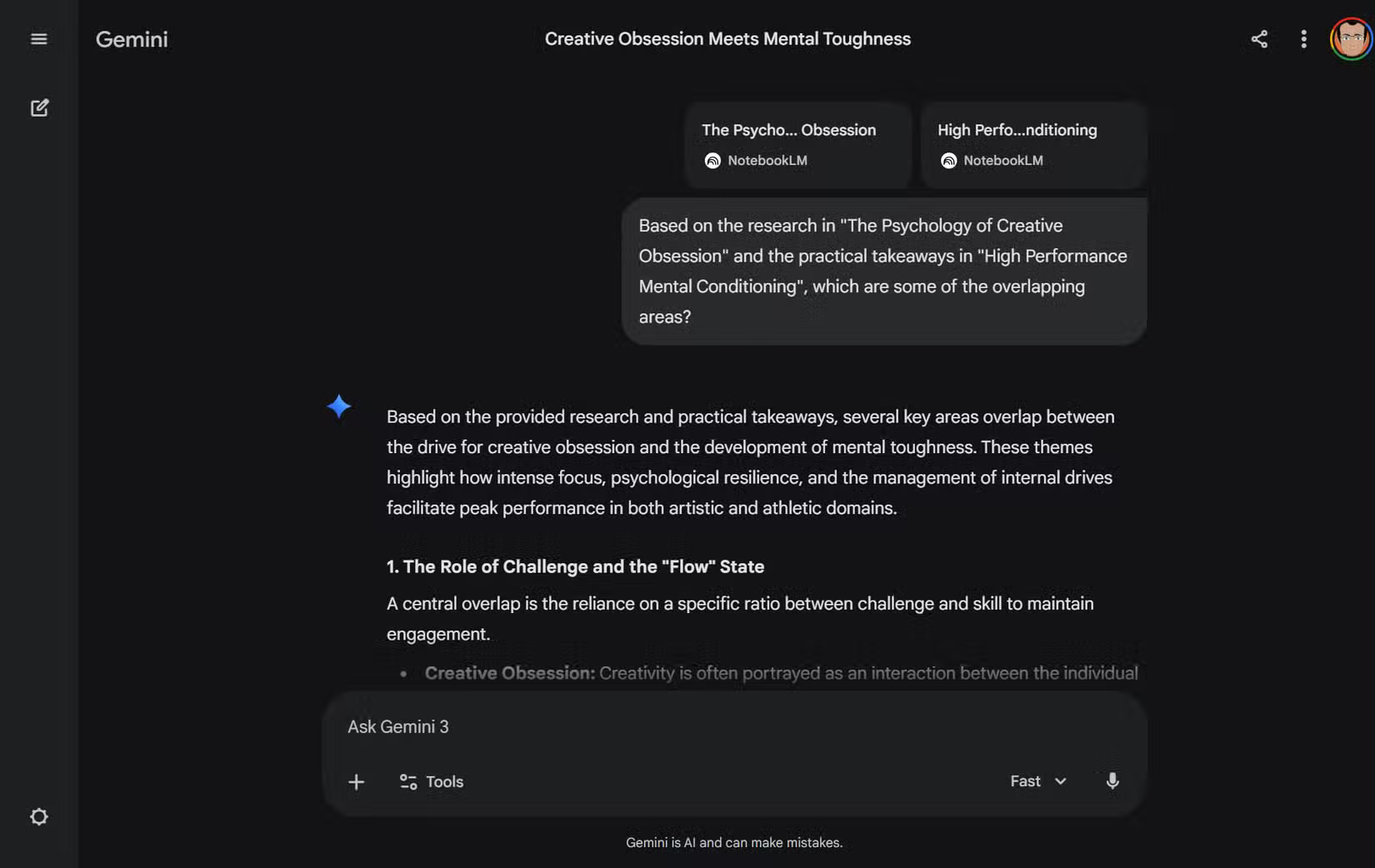 Kết nối hai notebook NotebookLM với Gemini
