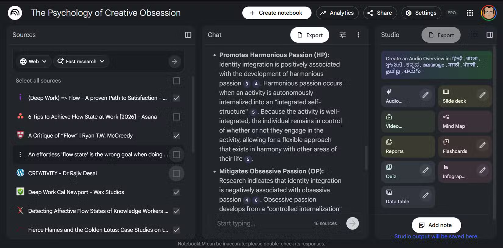 Kiểm tra kỹ lưỡng tất cả các nguồn trong NotebookLM.