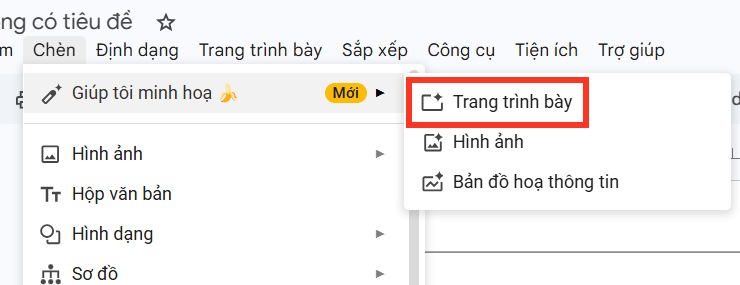 Tạo Trang trình bày bằng Gemini
