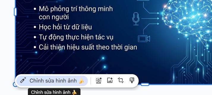 Chỉnh sửa lại ảnh trong trang slide bằng Gemini