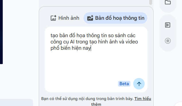 Lệnh tạo inforgraphics bằng Gemini