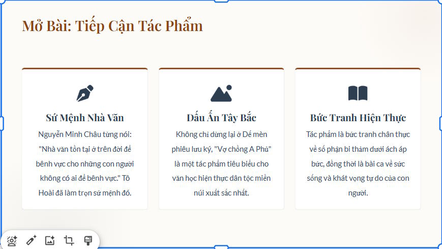 Trang trình bày gốc