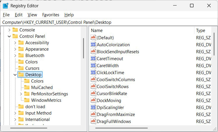 Truy cập Registry Editor