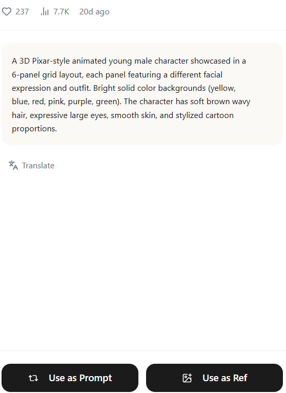 Prompt tạo ảnh trên MeiGen.ai