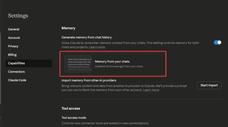 Cập nhật thông tin Claude