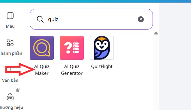 AI Quiz Maker trên Canva