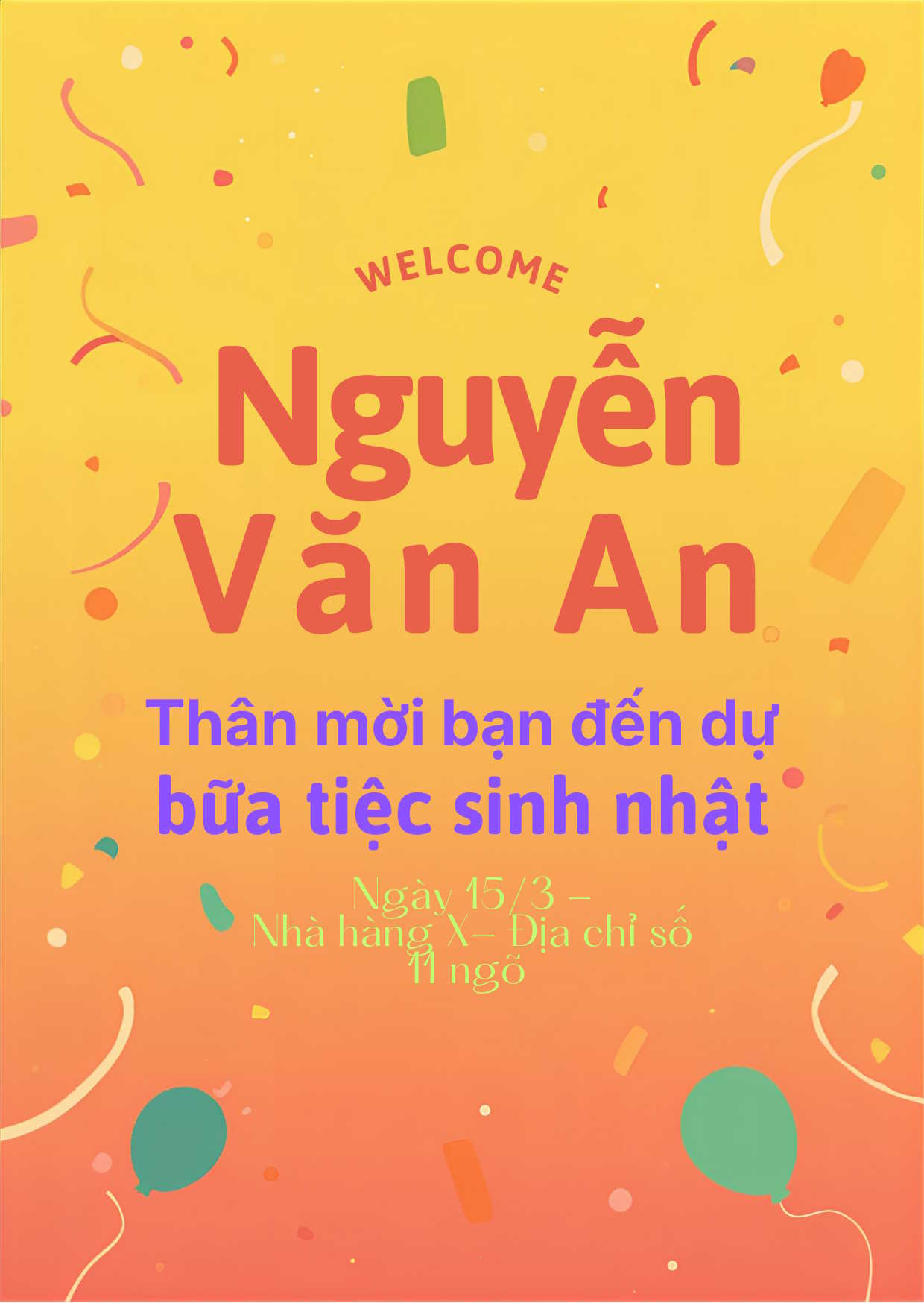Canva AI tạo thiệp mời