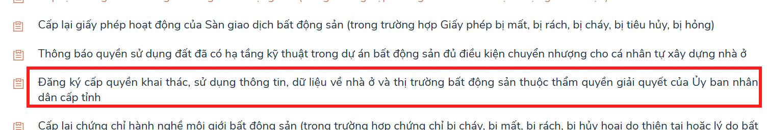 Thủ tục yêu cầu cấp mã định danh điện tử bất động sản