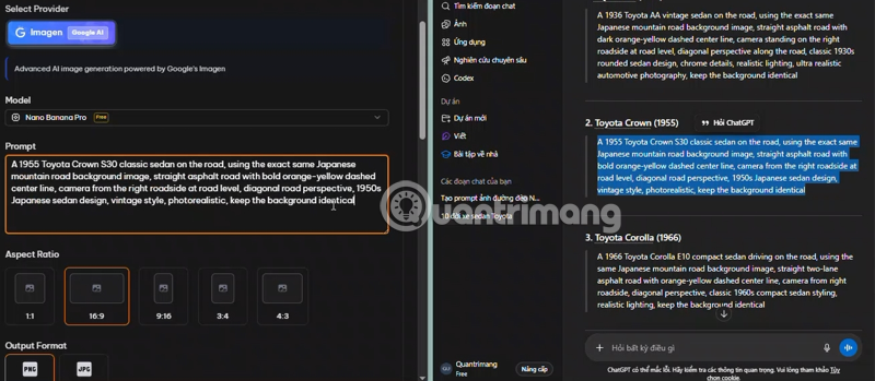 cách làm video các đời xe chạy bằng AI