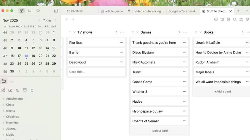 Một plugin Kanban trong Obsidian