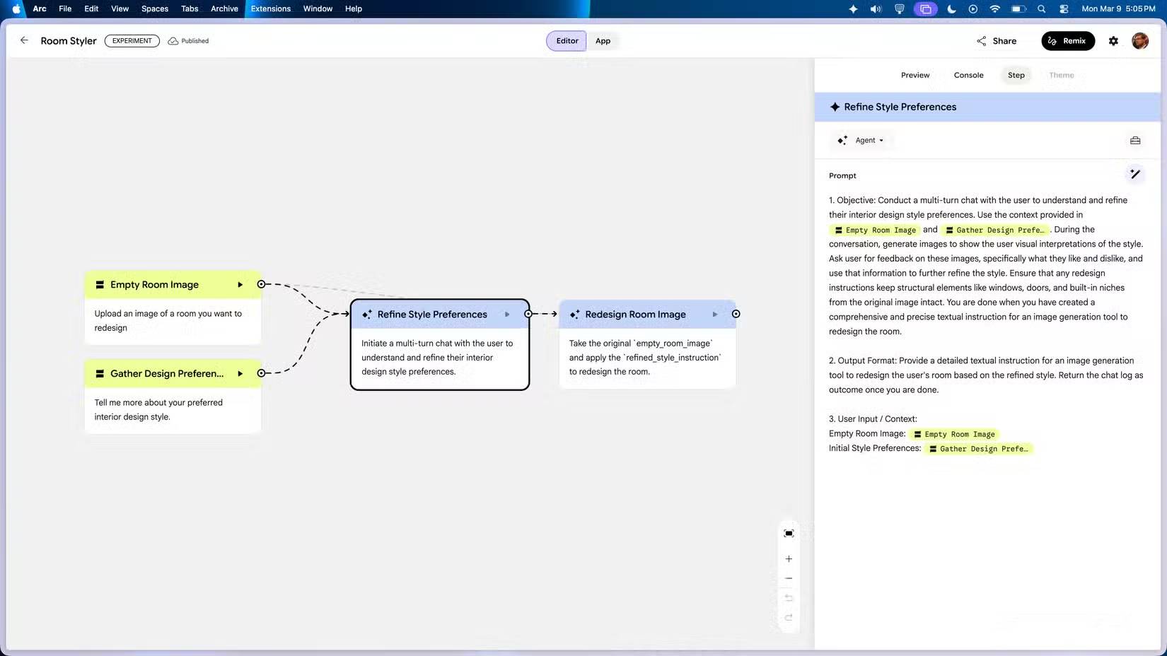 Sử dụng cuộc trò chuyện nhiều lượt để thu thập ngữ cảnh trong một Opal step
