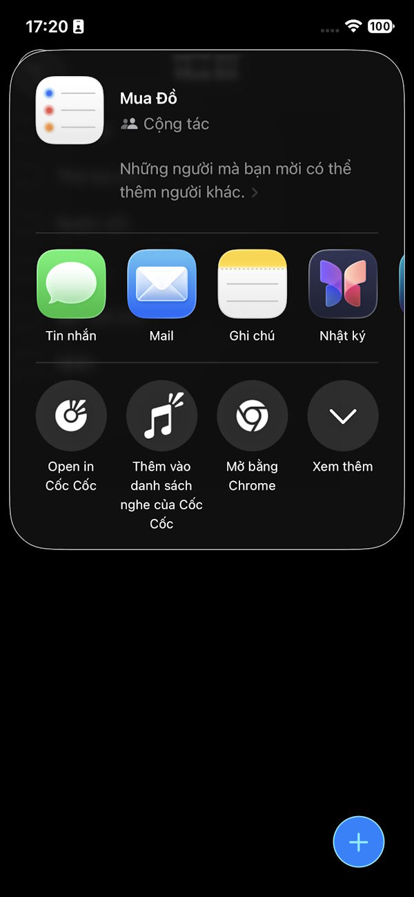 Chọn cách chia sẻ