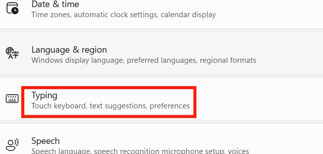 Chỉnh gõ phím trên Windows 11