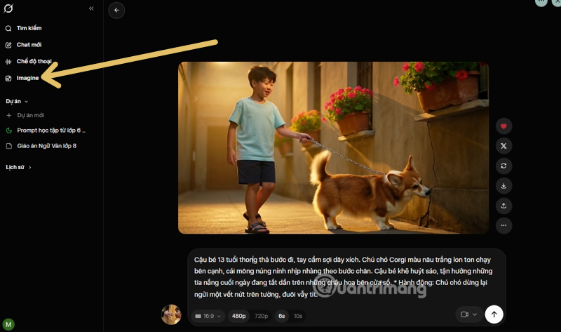 tạo video xuyên suốt grok