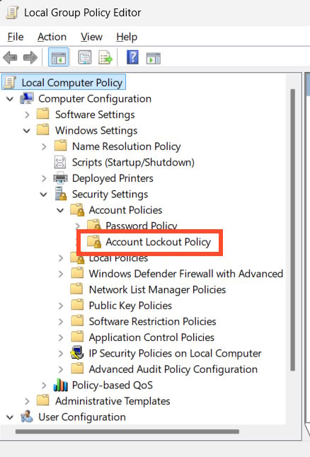 Local Group Policy Editor