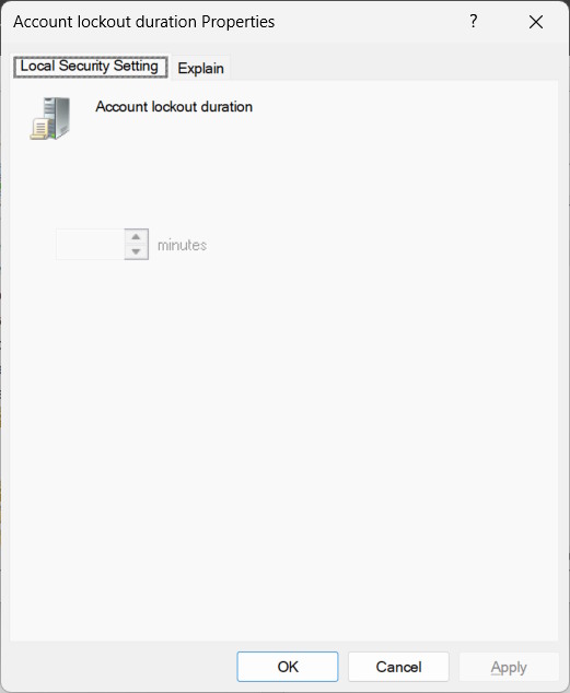 Thay đổi thời gian khóa tài khoản Windows