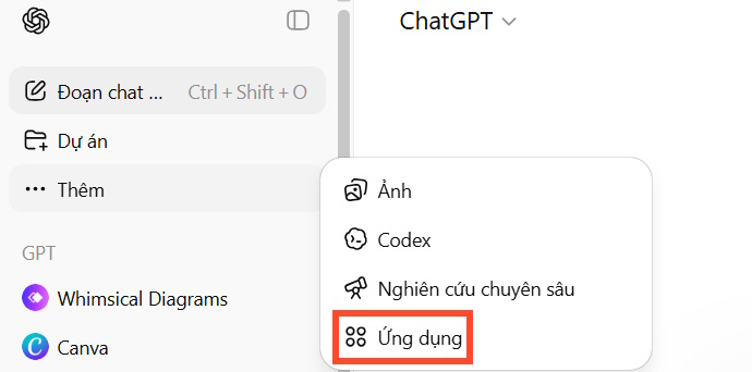 Ứng dụng trên ChatGPT