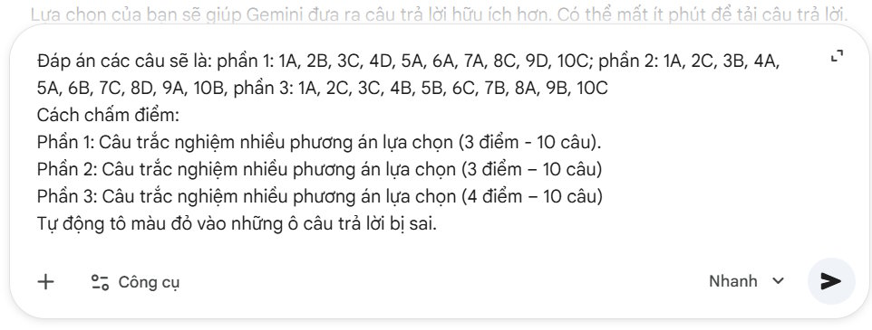 Tạo script chấm điểm