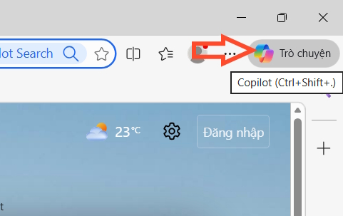 Biểu tượng Copilot trên Edge