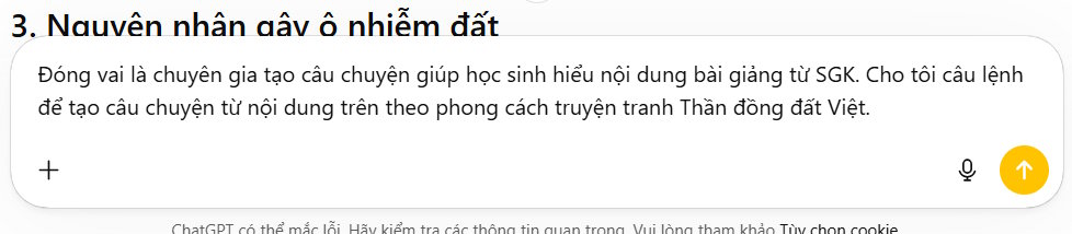 Tạo lệnh chuyển nội dung thành truyện tranh