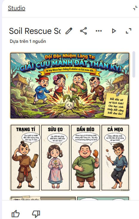 Truyện tranh tạo trên NotebookLM