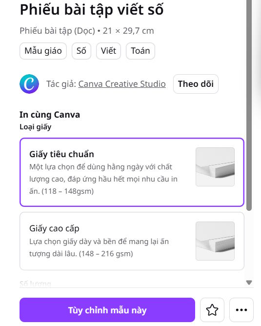 Tùy chỉnh luyện viết tay trên Canva 