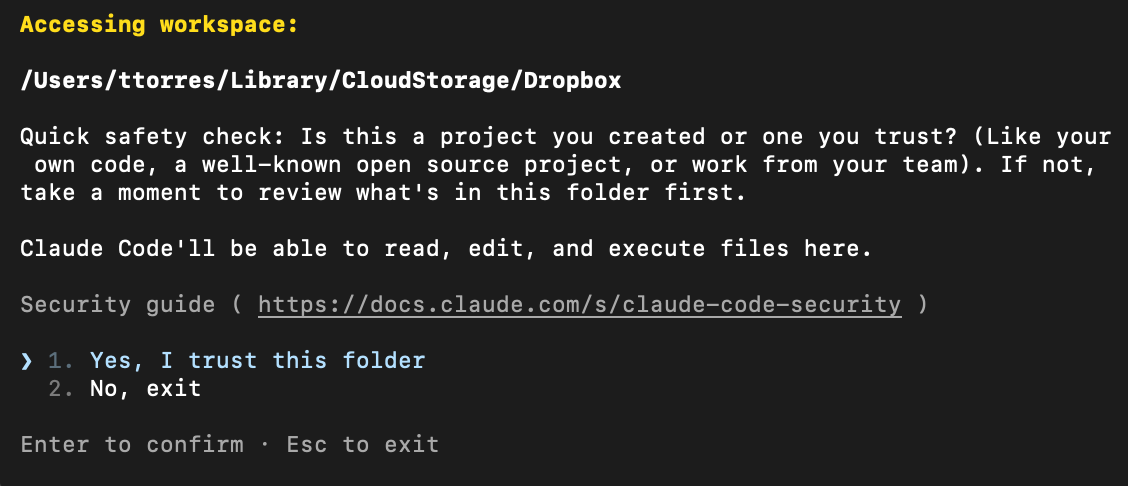 Claude yêu cầu quyền truy cập vào tất cả nội dung trong thư mục Dropbox