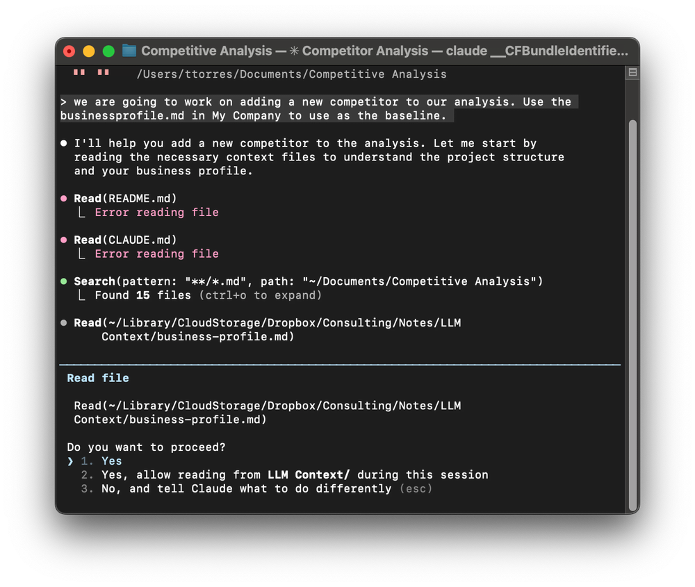 Những gì xảy ra khi bạn yêu cầu Claude truy cập một file nằm trong thư mục khác với thư mục mà nó có quyền truy cập