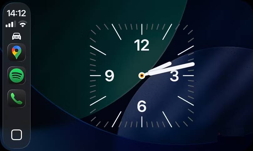 Widget đồng hồ CarPlay