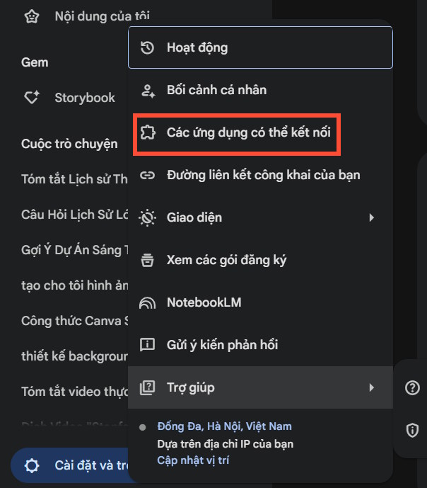 Cài đặt ứng dụng trên Gemini