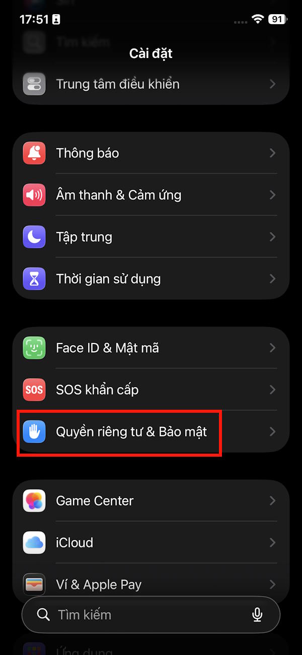 Quyền riêng tư trên iPhone
