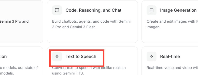 Text to Speech Google AI Studio