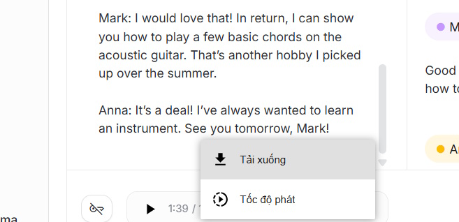 Tải hội thoại trên Google AI Studio