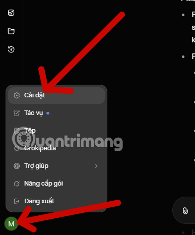 bật tính năng ghi nhớ trên Grok