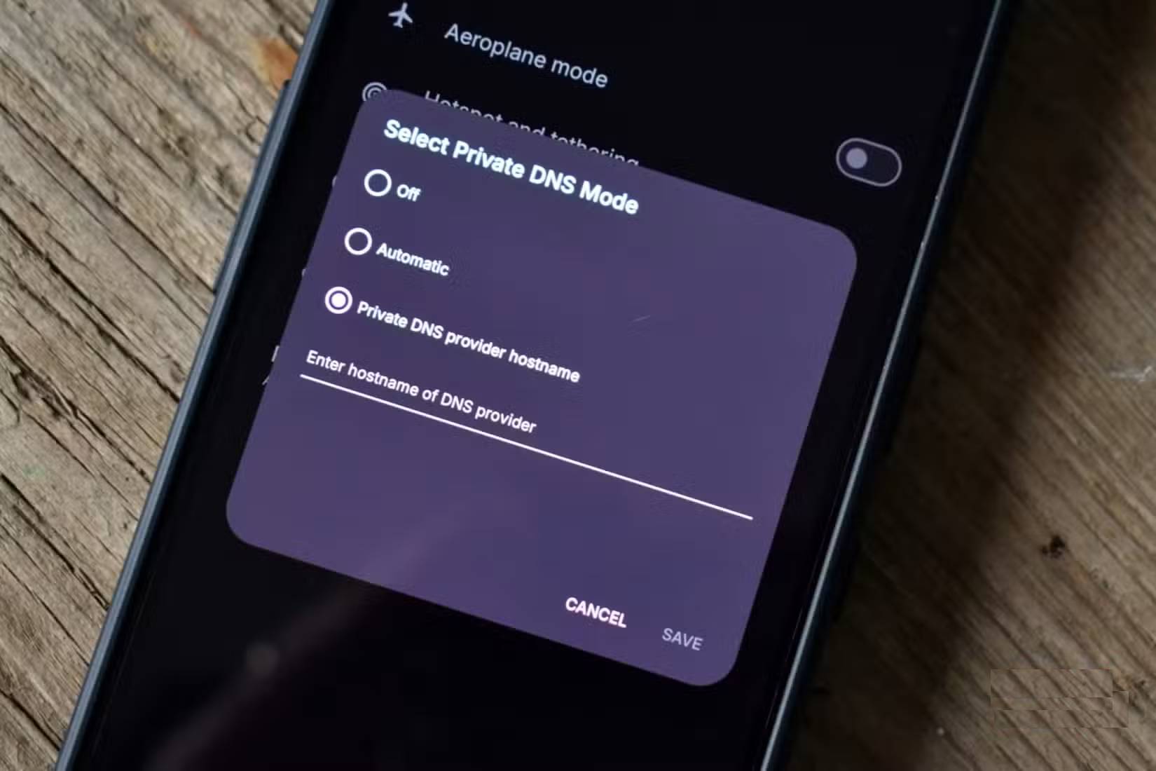 Cài đặt Private DNS trên điện thoại thông minh Android