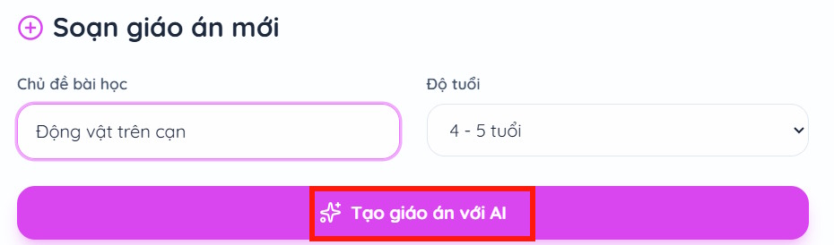 Sử dụng app soạn giáo án AI