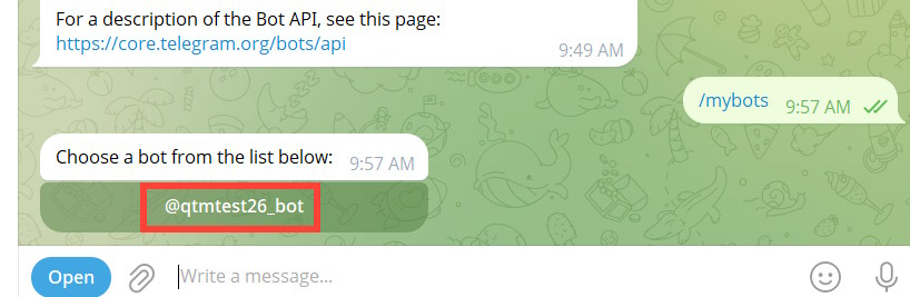 Tùy chỉnh bot Telegram