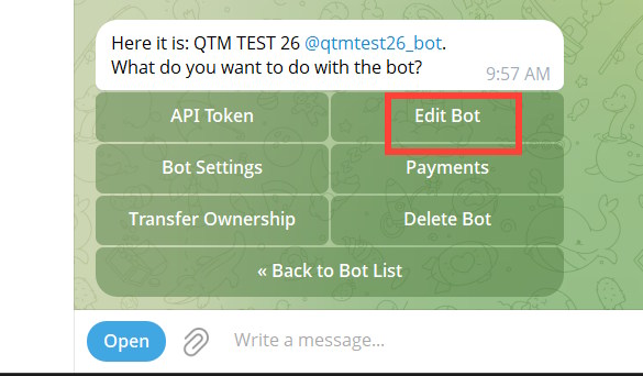 Chỉnh sửa bot Telegram