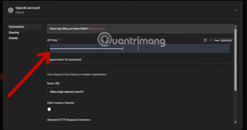 tạo api keys chatgpt