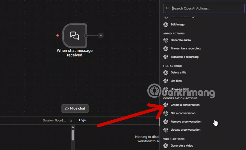 thêm chatgpt workflow n8n