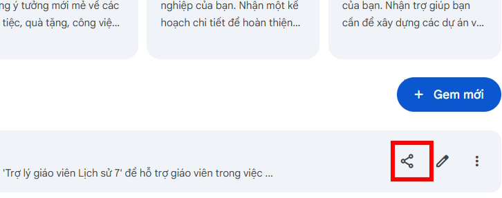 Chia sẻ trợ lý tạo trên Gemini