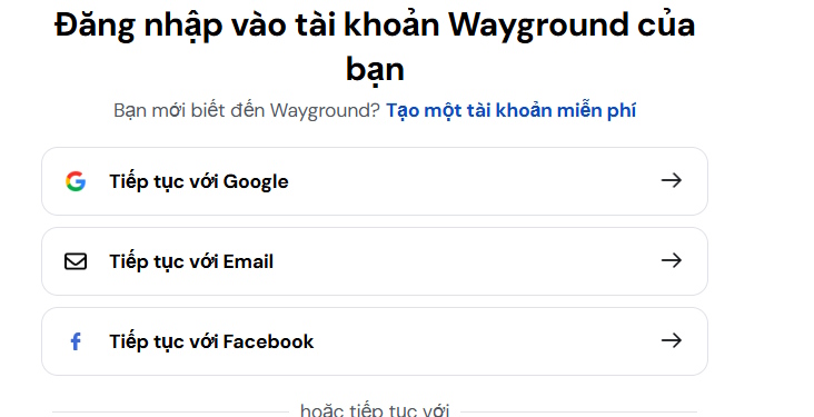 Tạo tài khoản Wayground